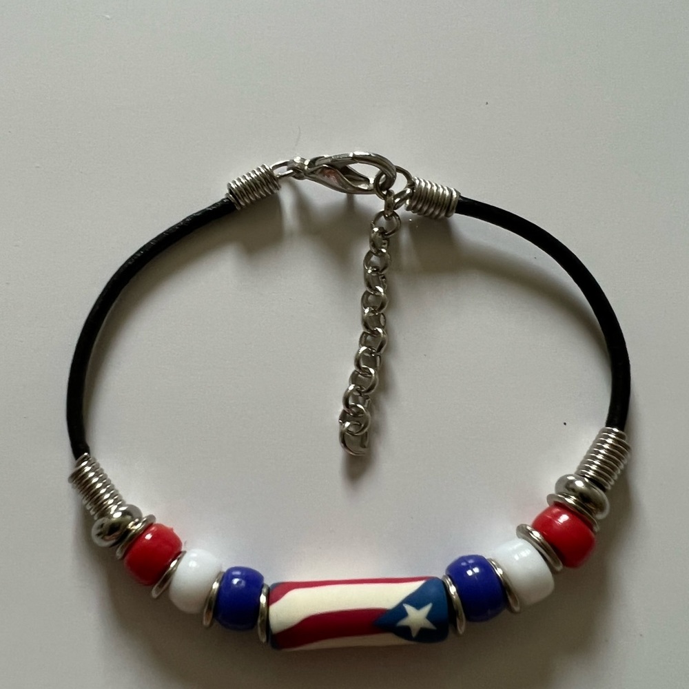 COPY - Puerto Rico flag bead bracelet/anklet